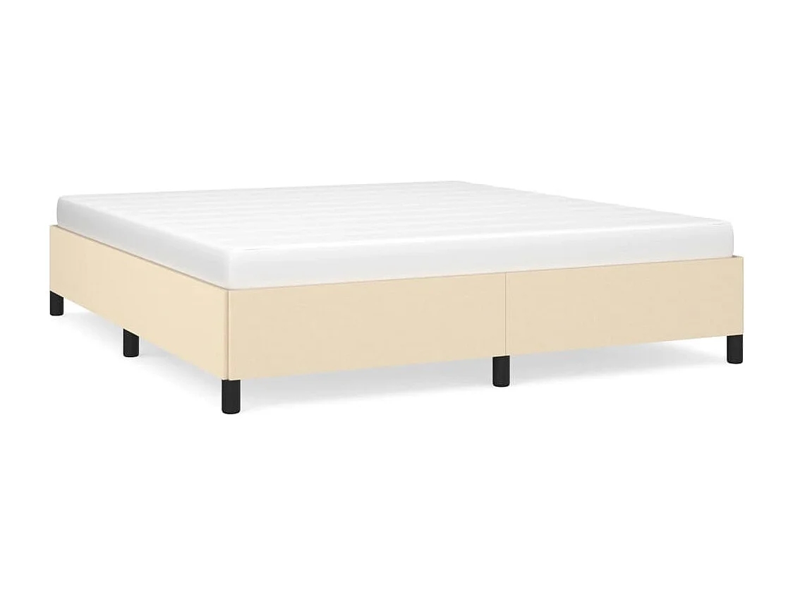 Lit double | Lit adulte | Cadre de lit crème 180x200 cm tissu