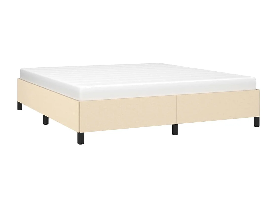 Lit double | Lit adulte | Cadre de lit crème 180x200 cm tissu
