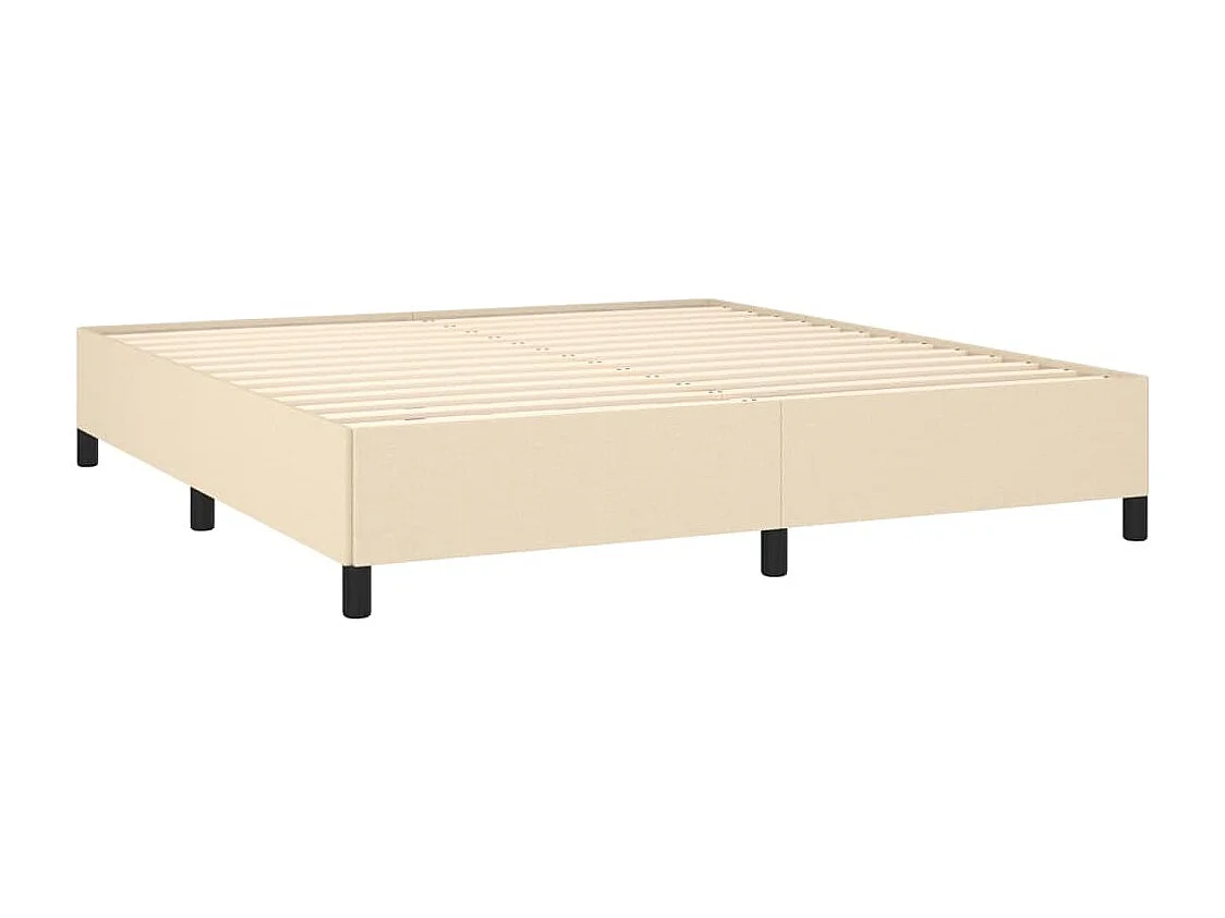 Lit double | Lit adulte | Cadre de lit crème 180x200 cm tissu