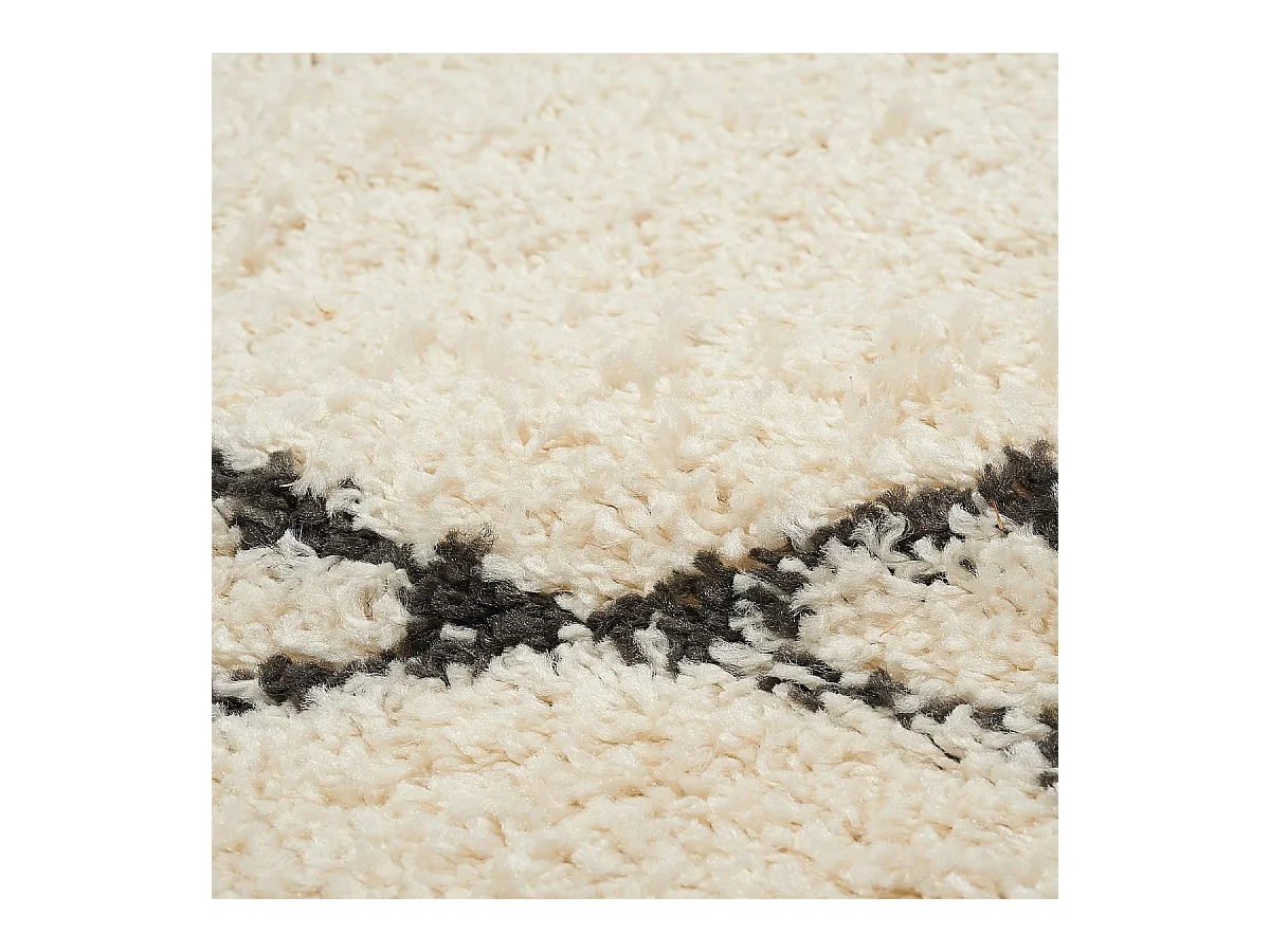 Tapis berbère 120x160 tissé motifs ethno-chic LYN4 BENYLE 3 crème