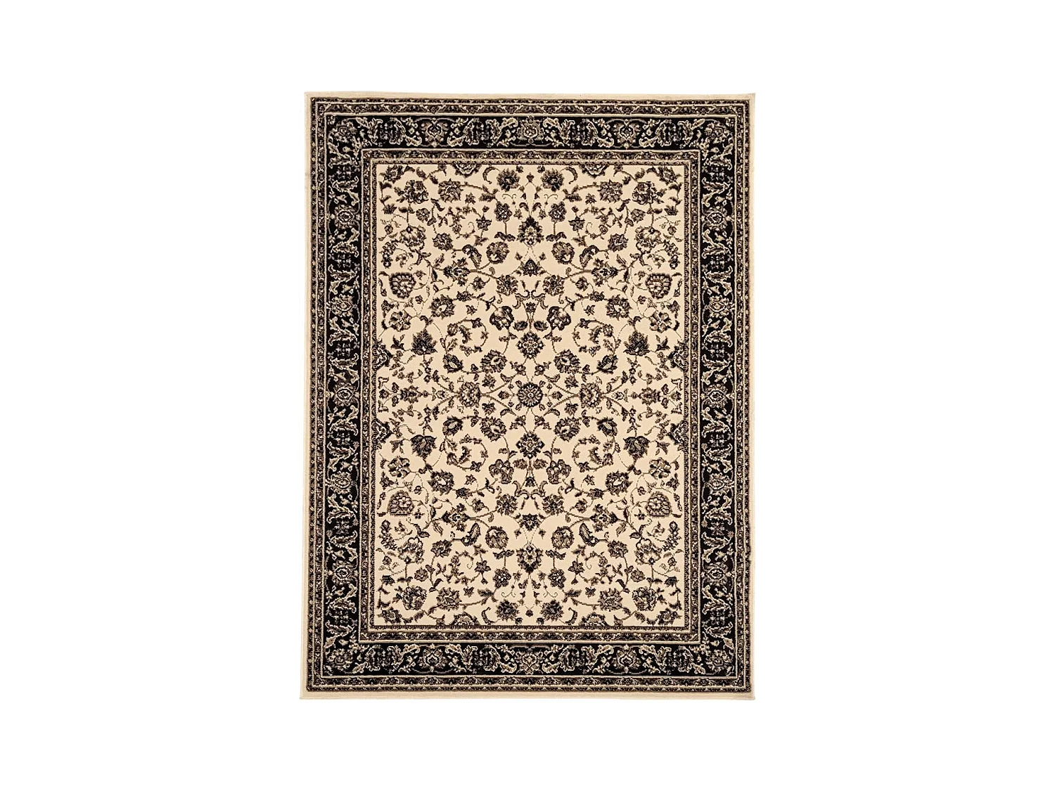 Tapis oriental 235x320 rectangle ivoire tissé motif ancestral LYN1 NOMED