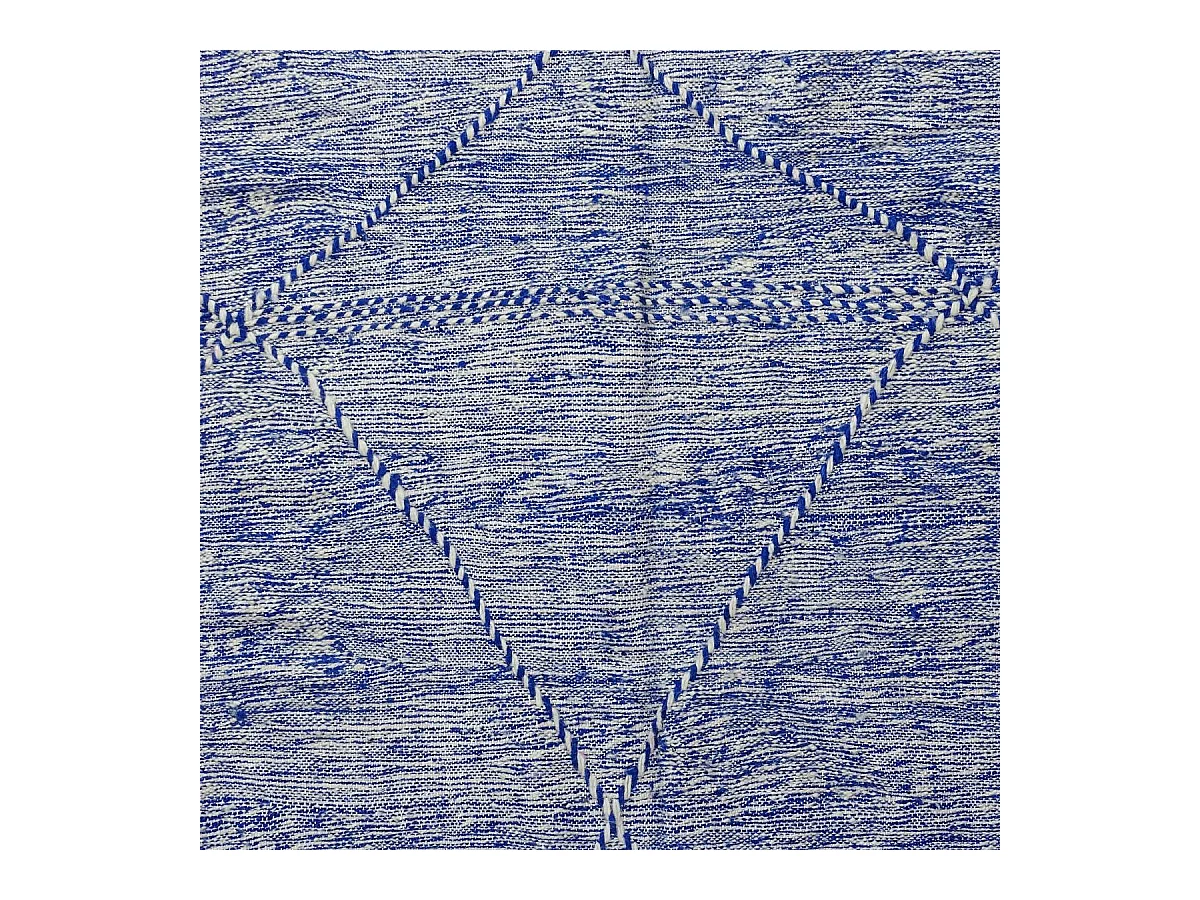 Authentique tapis berbère 190x310 fait à la main en laine bleu et gris ZANAFI 1