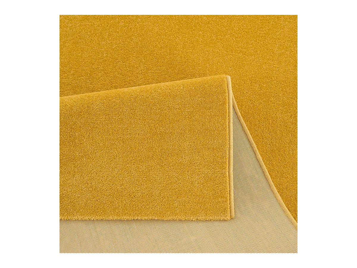 tapis cuisine 80x150 tissé jaune rectangle motif uni NOSSA