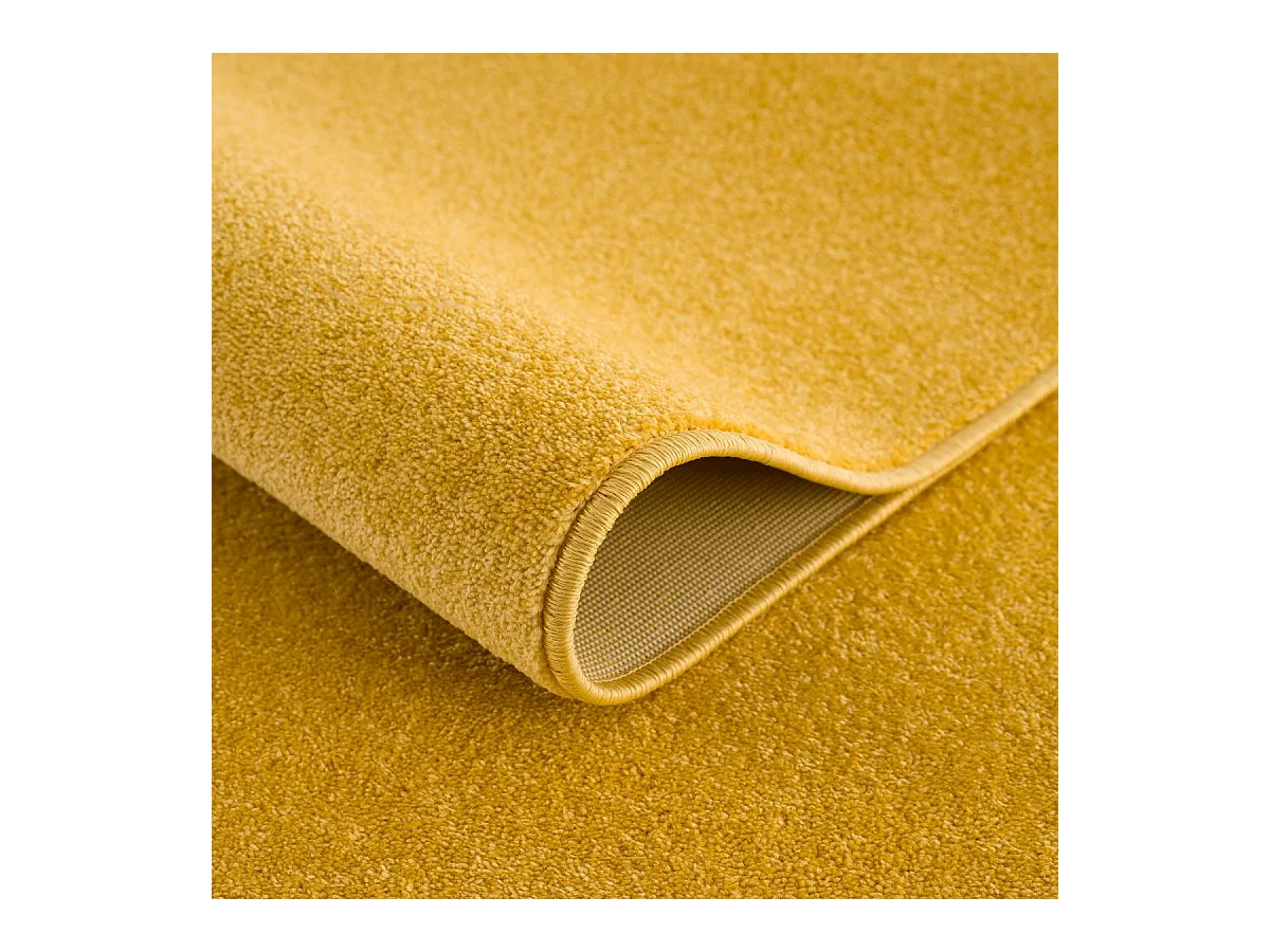 tapis cuisine 80x150 tissé jaune rectangle motif uni NOSSA