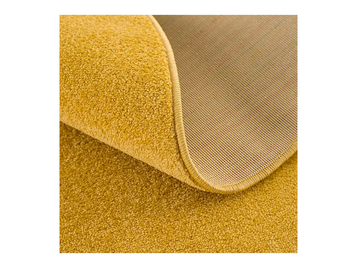 tapis cuisine 80x150 tissé jaune rectangle motif uni NOSSA