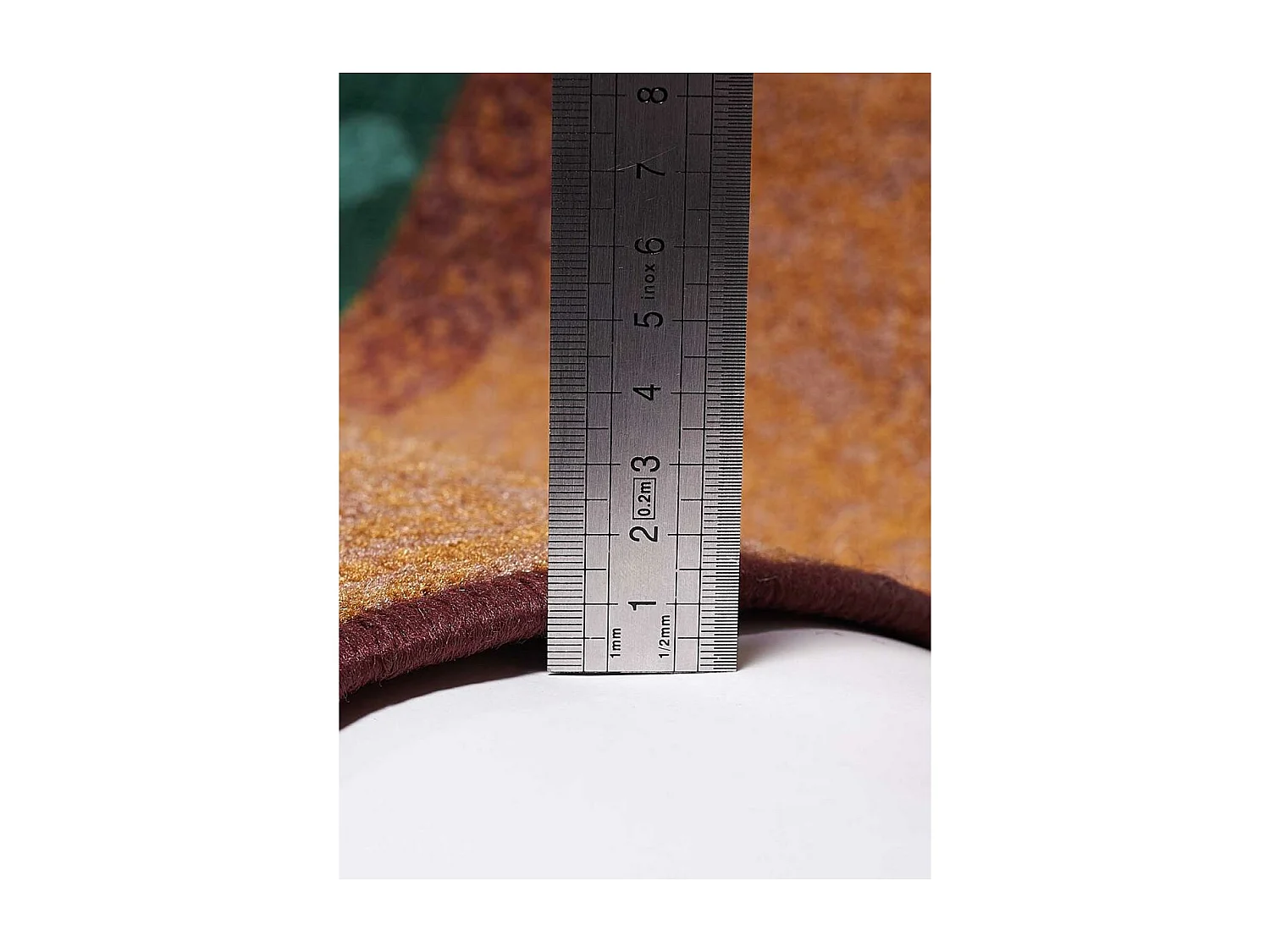 tapis entrée 57x110 tissé rose rectangle motif géométrique ARTISPA