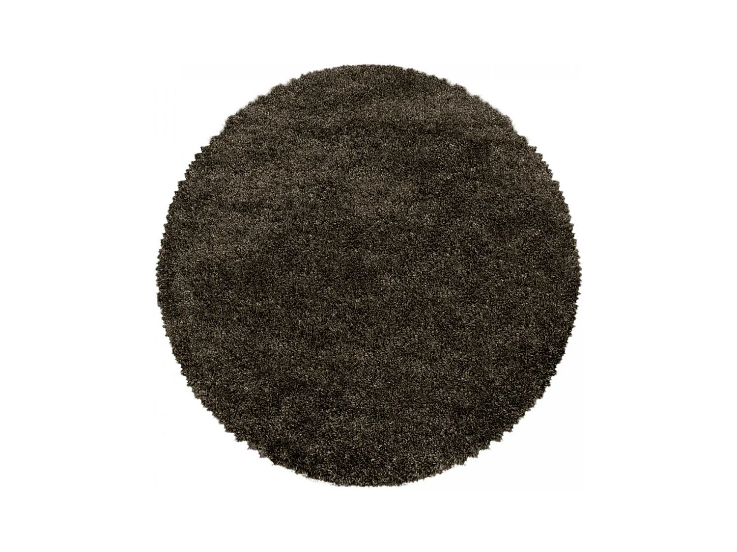 Tapis longs poils shaggy 140x200 rectangle tissé marron motif uni UNI B