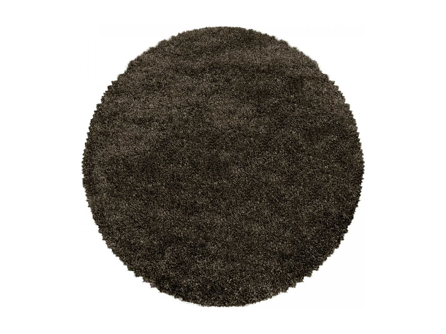 Tapis longs poils shaggy 140x200 rectangle tissé marron motif uni UNI B