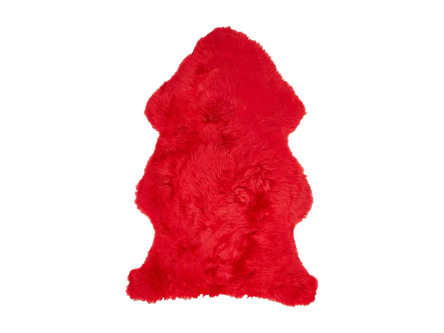 Tappeto shaggy in montone a pelo lungo 60x95 cm in lana rossa SHEPHERD