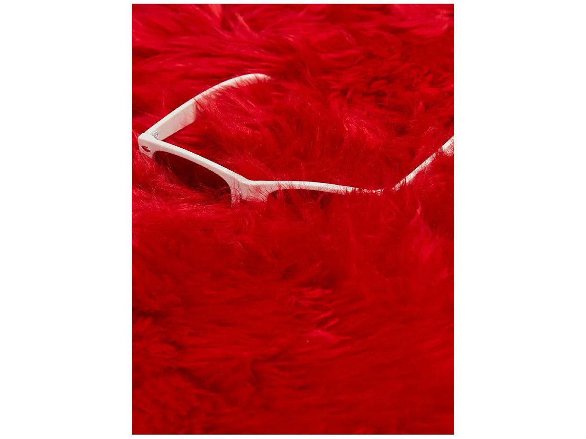 Tappeto shaggy in montone a pelo lungo 60x95 cm in lana rossa SHEPHERD