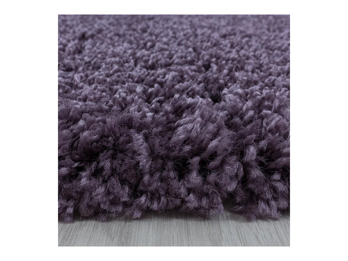 Tapis poils longs shaggy 140x200 rectangle tissé violet motif uni UNI I