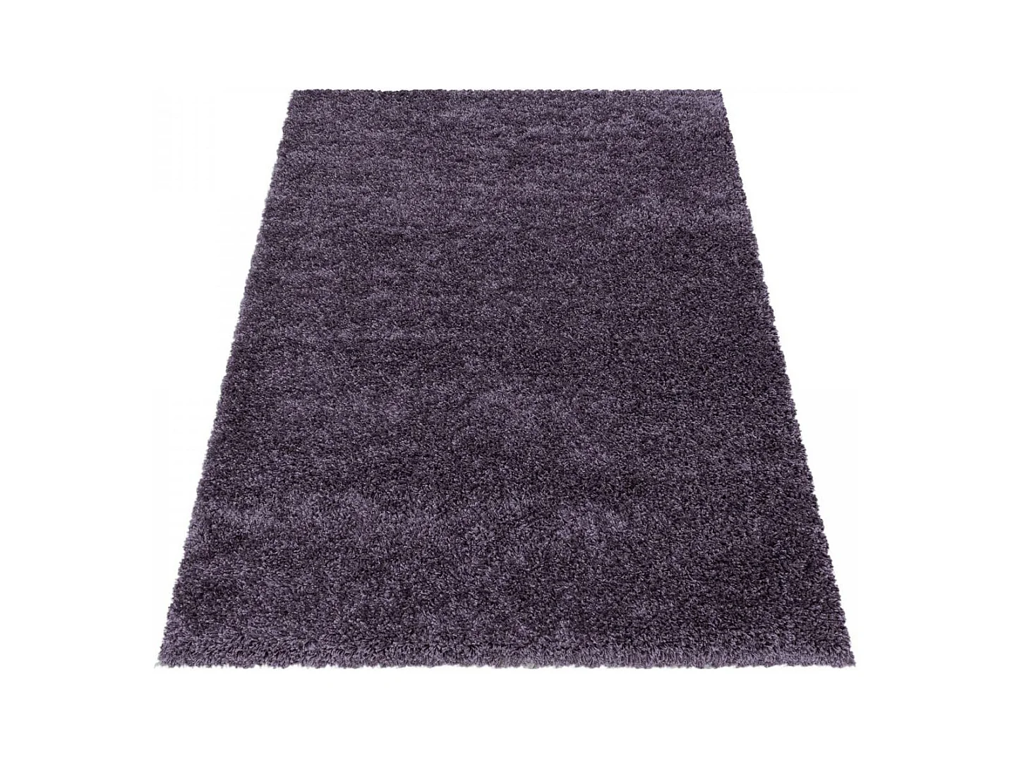 Tapis poils longs shaggy 140x200 rectangle tissé violet motif uni UNI I