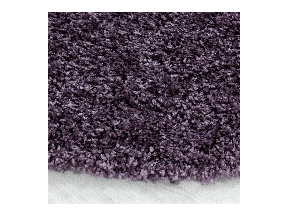 Tapis poils longs shaggy 140x200 rectangle tissé violet motif uni UNI I