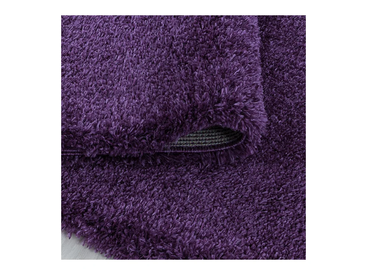 Tapis longs poils shaggy 200x290 rectangle tissé violet motif uni UNI B