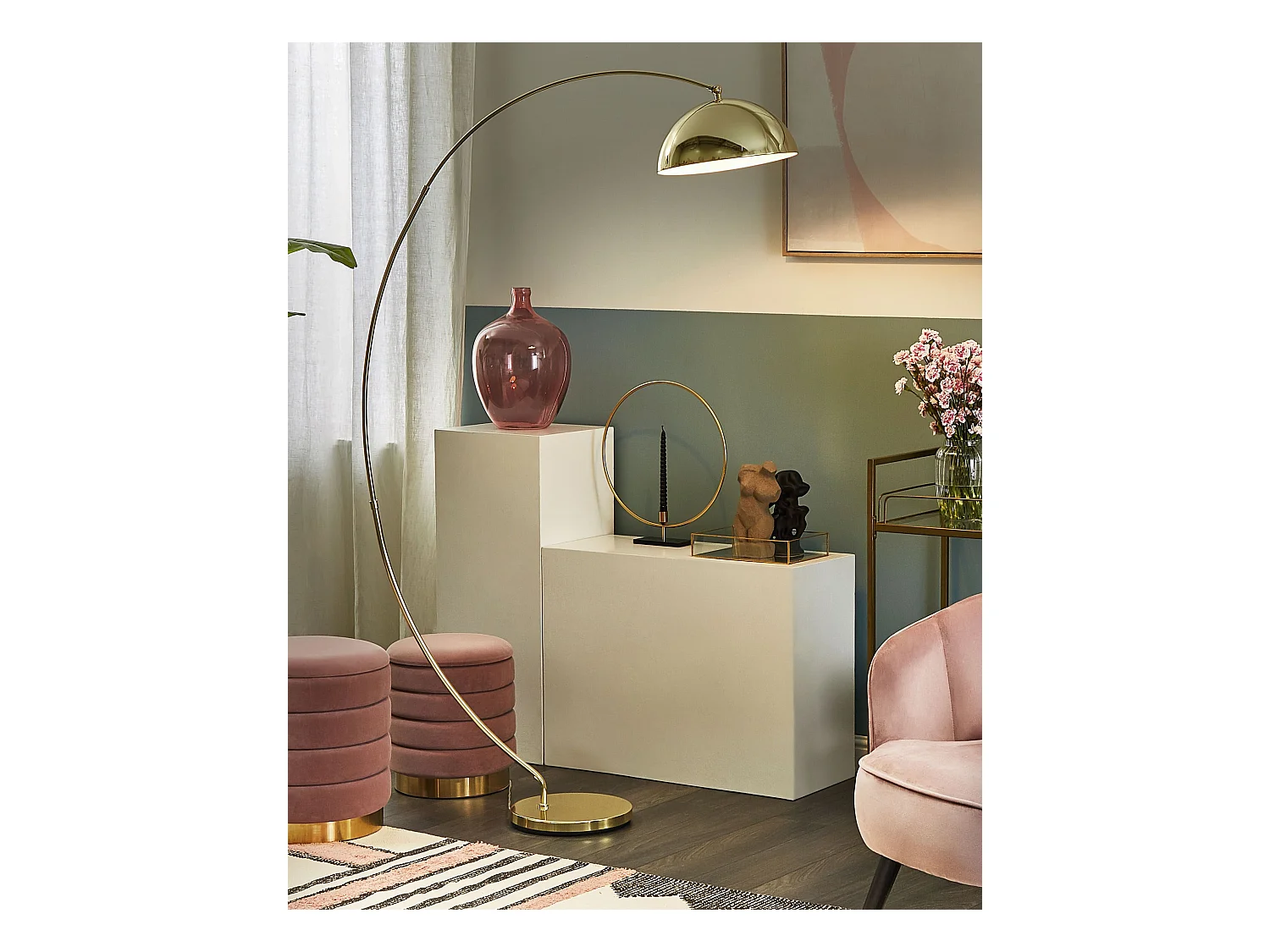 Lampadaire KAMA Métal Doré