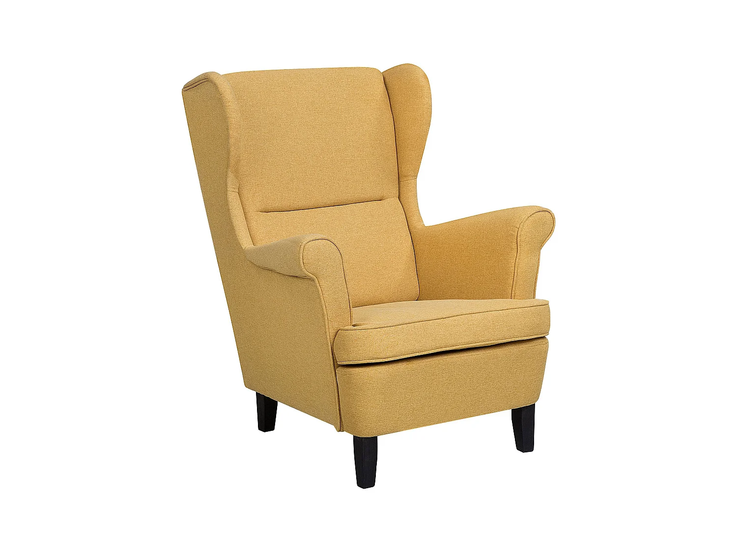 Fauteuil à oreilles ABSON Tissu Jaune