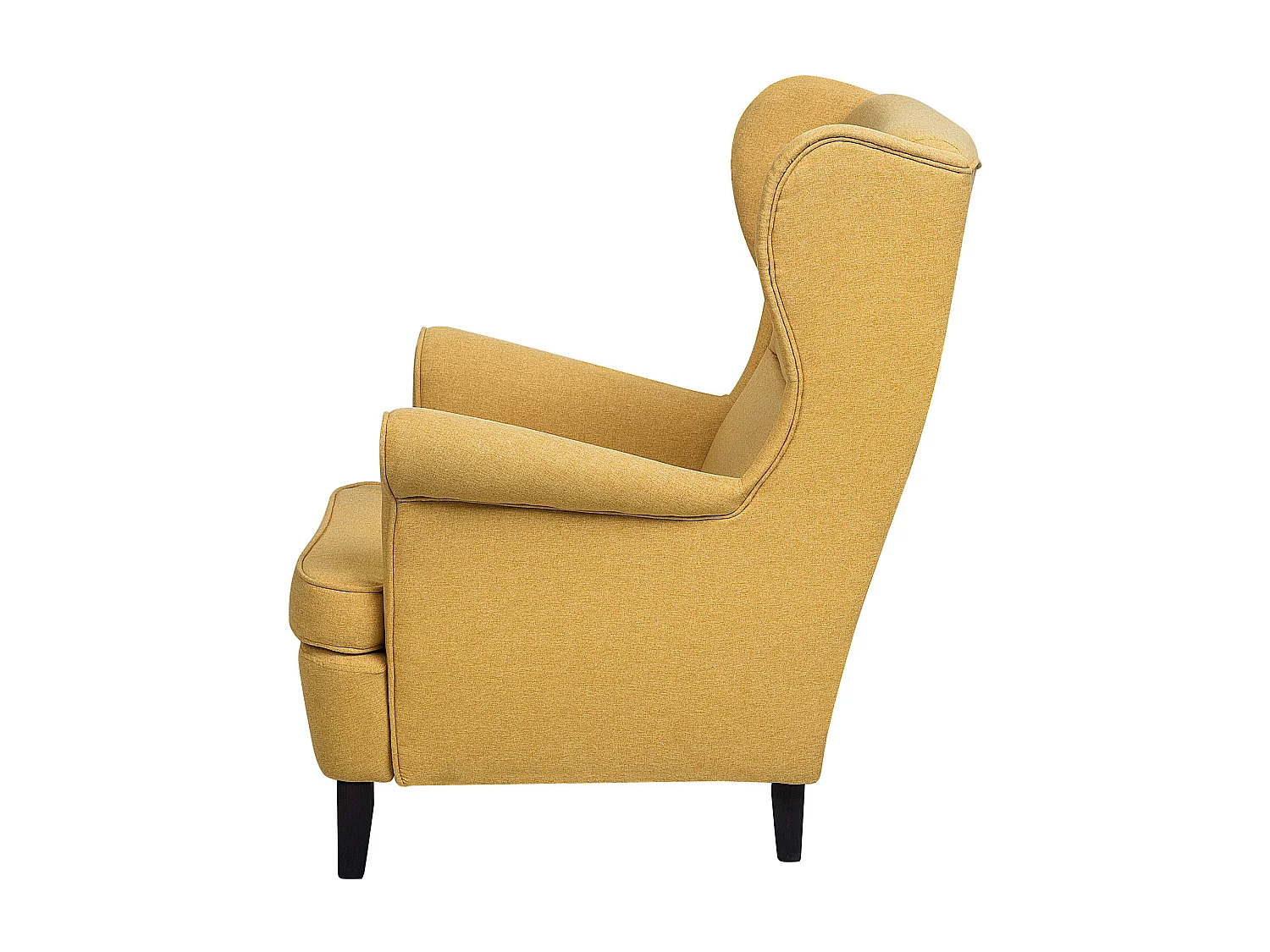 Fauteuil à oreilles ABSON Tissu Jaune
