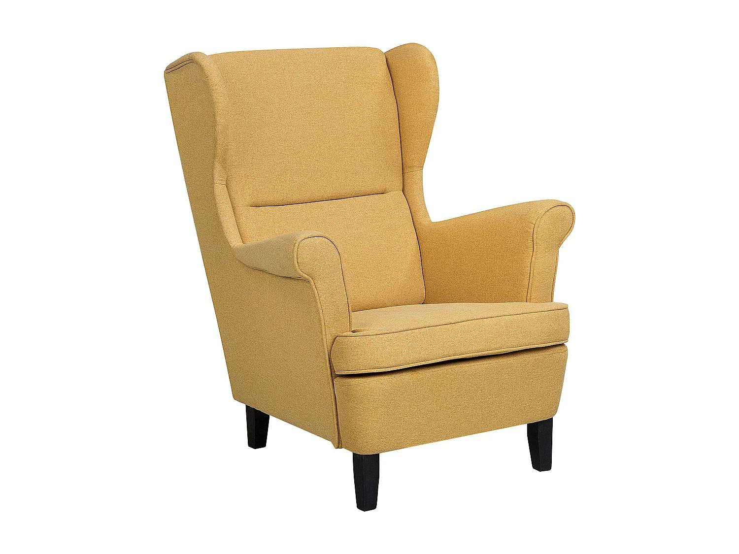 Fauteuil à oreilles ABSON Tissu Jaune