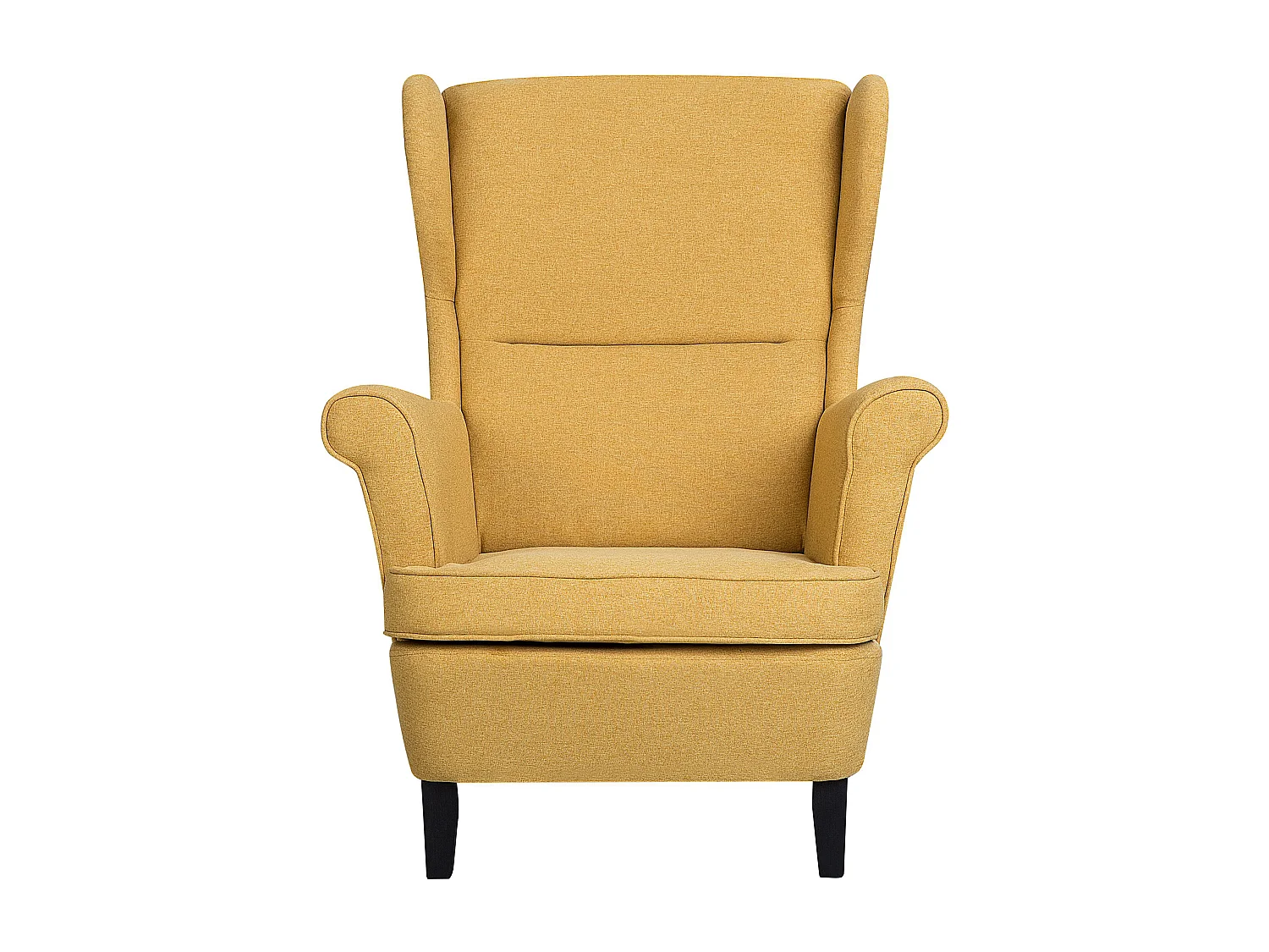 Fauteuil à oreilles ABSON Tissu Jaune