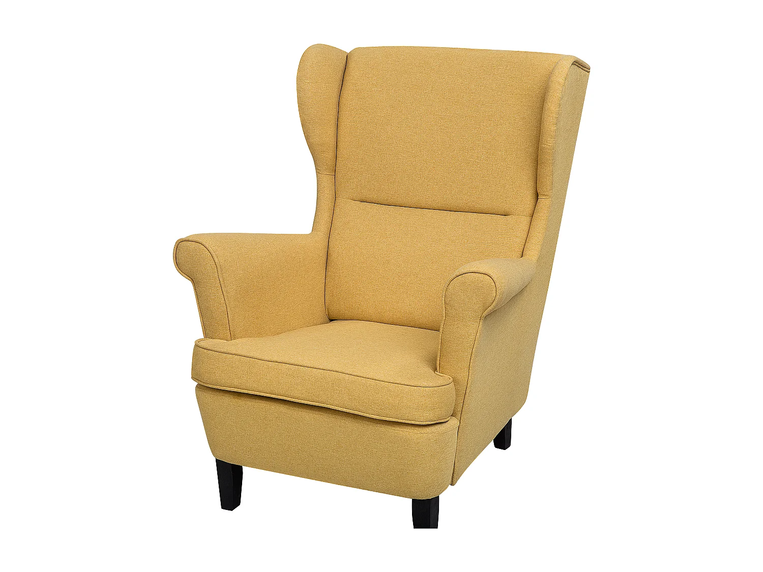 Fauteuil à oreilles ABSON Tissu Jaune
