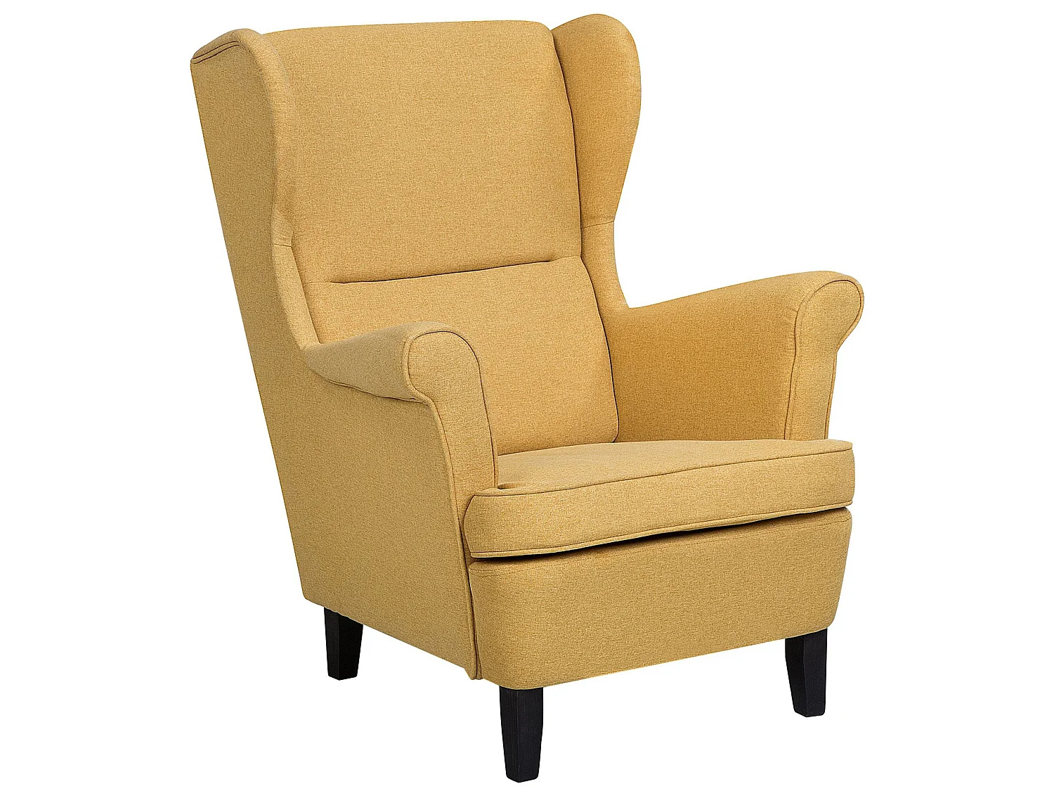 Fauteuil à oreilles ABSON Tissu Jaune