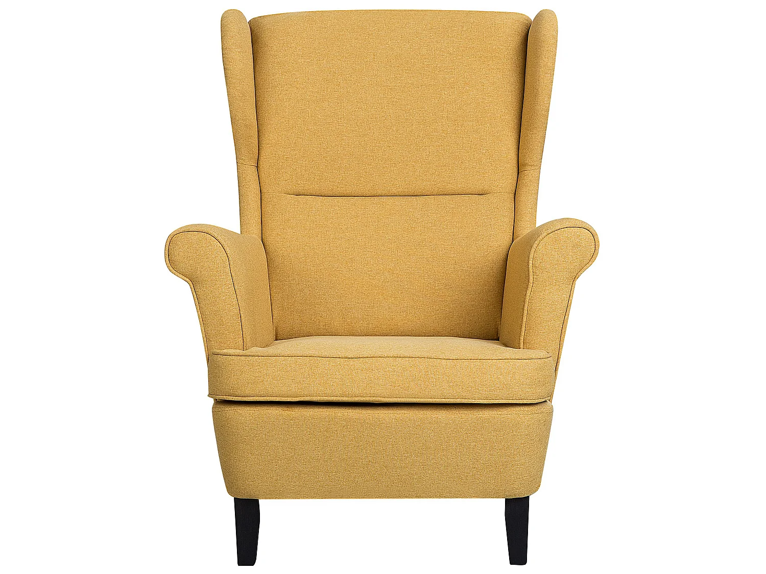 Fauteuil à oreilles ABSON Tissu Jaune
