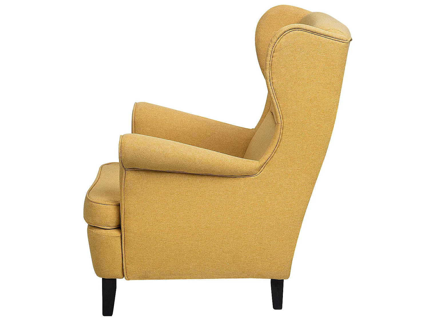 Fauteuil à oreilles ABSON Tissu Jaune