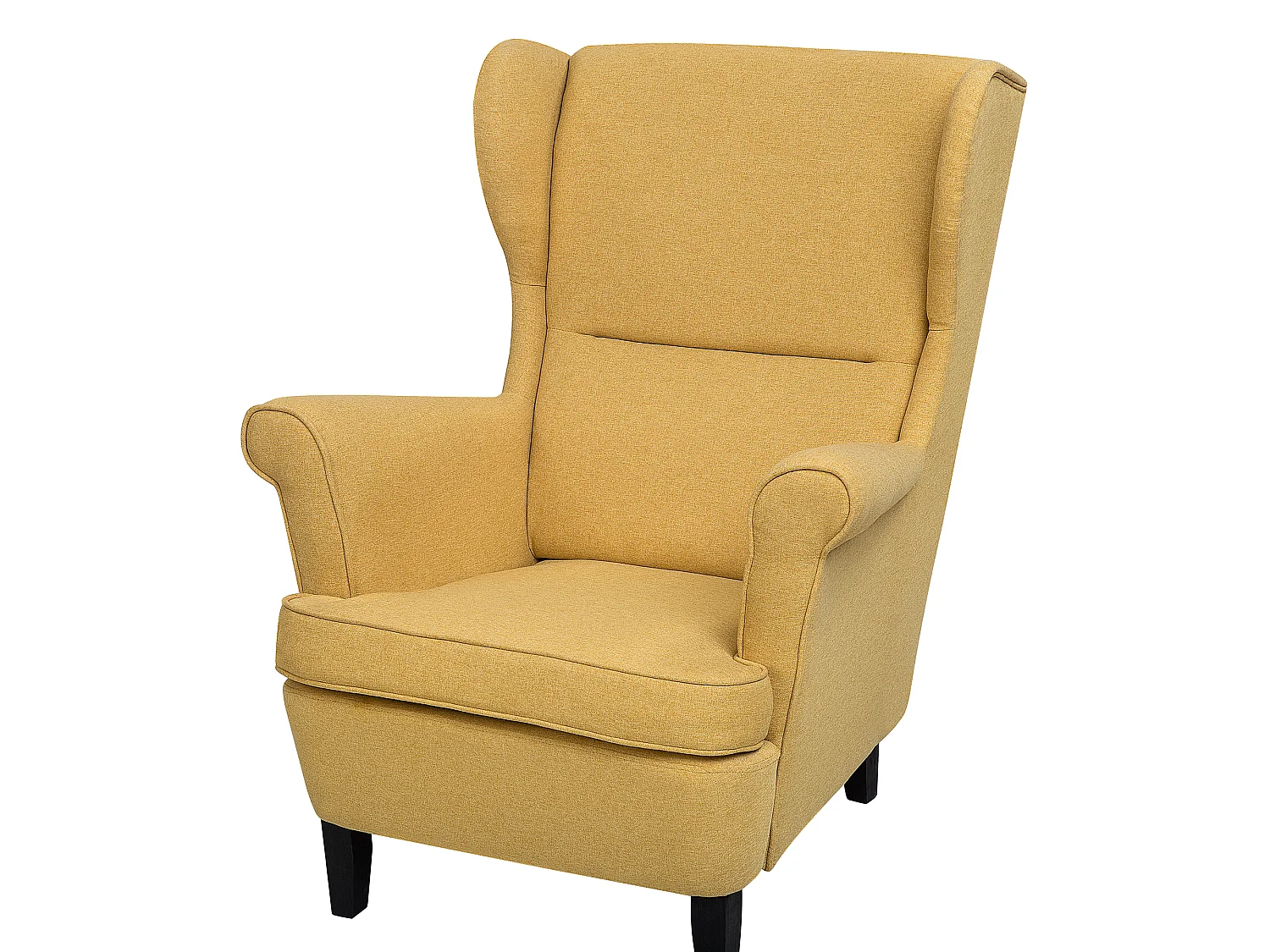 Fauteuil à oreilles ABSON Tissu Jaune