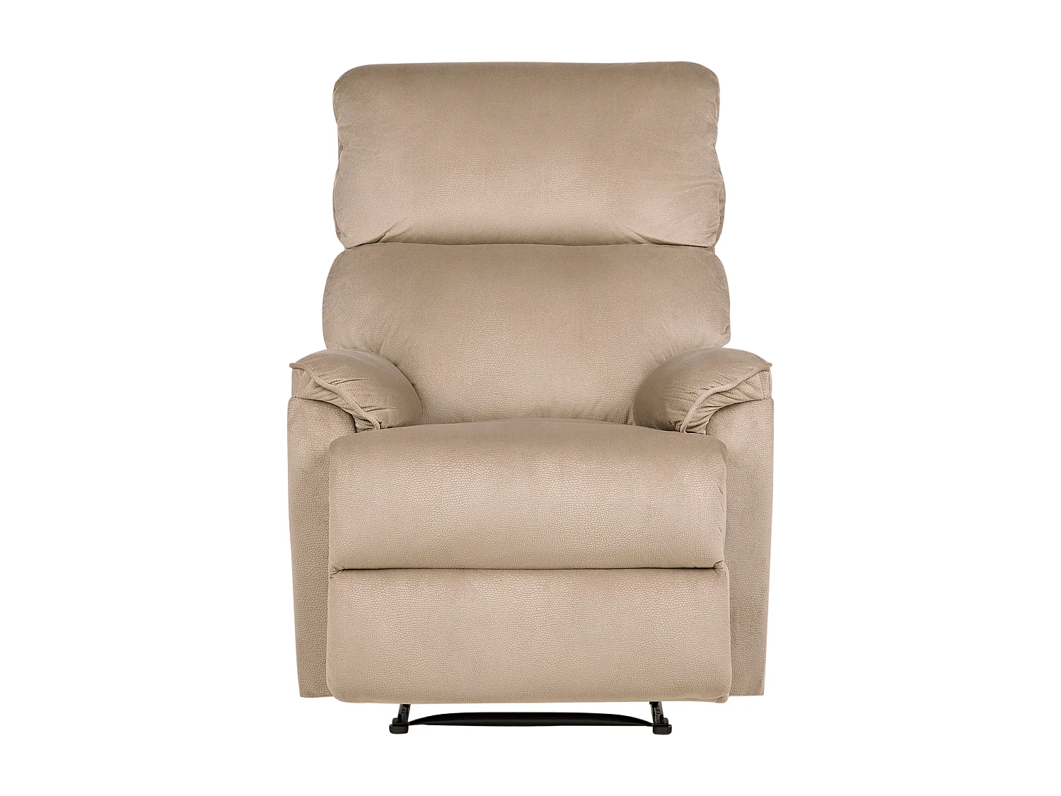 Fauteuil inclinable EVERTON Repose-pieds inclus Tissu Marron clair