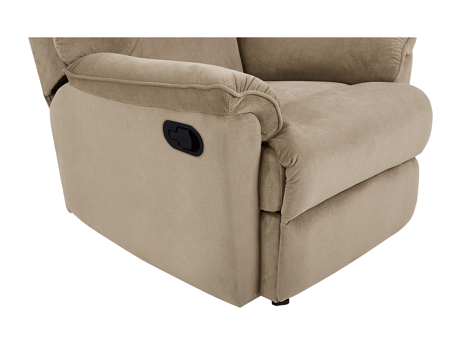 Fauteuil inclinable EVERTON Repose-pieds inclus Tissu Marron clair