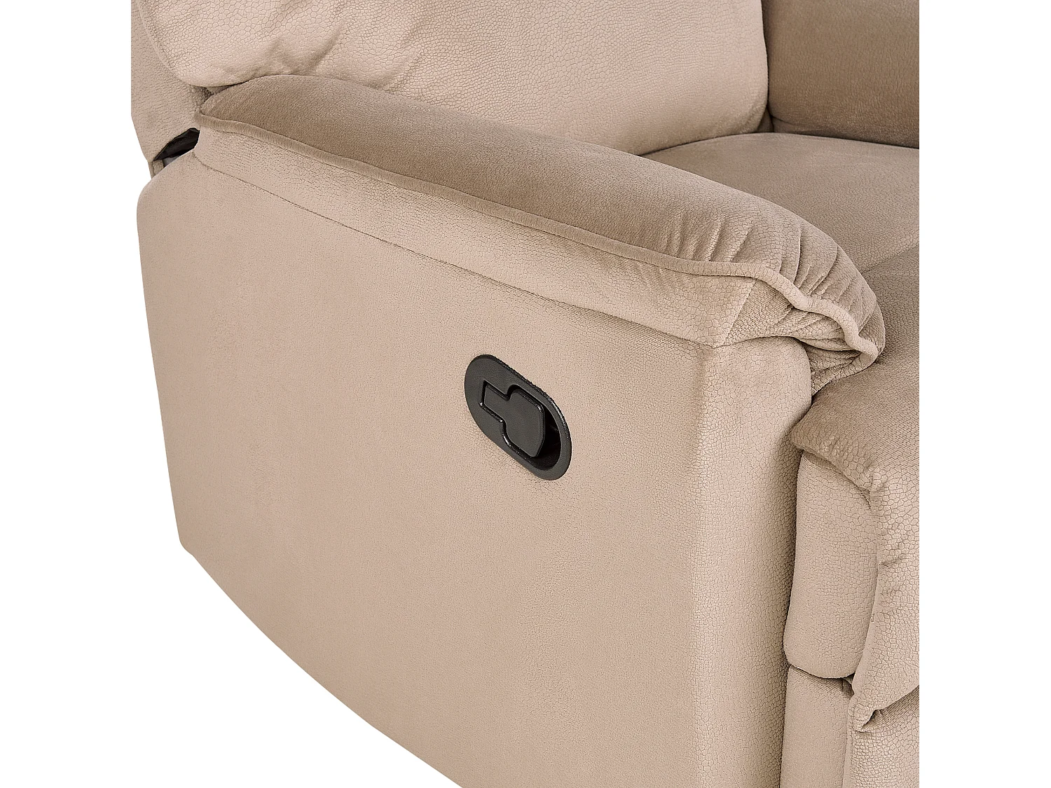 Fauteuil inclinable EVERTON Repose-pieds inclus Tissu Marron clair