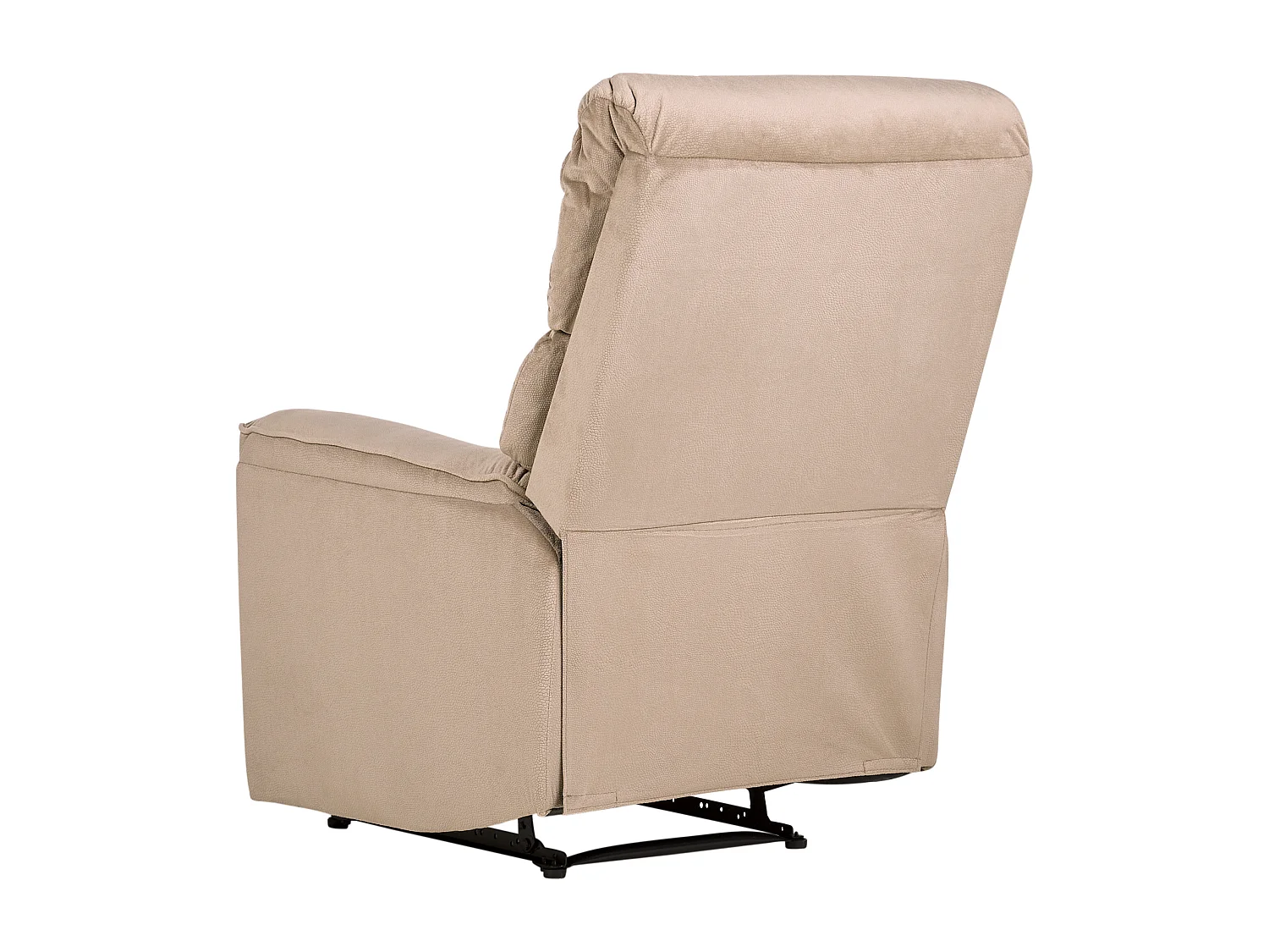 Fauteuil inclinable EVERTON Repose-pieds inclus Tissu Marron clair