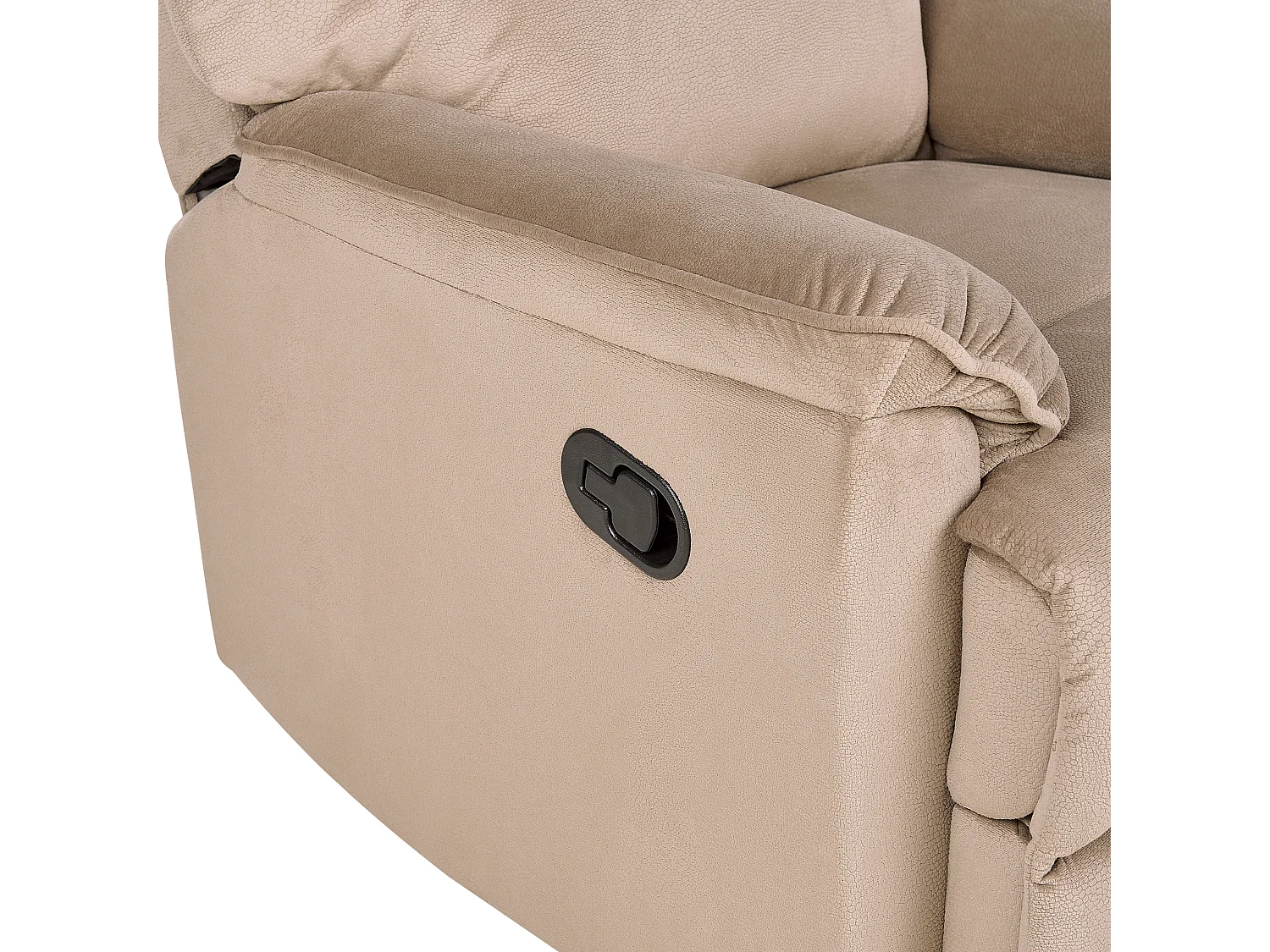 Fauteuil inclinable EVERTON Repose-pieds inclus Tissu Marron clair