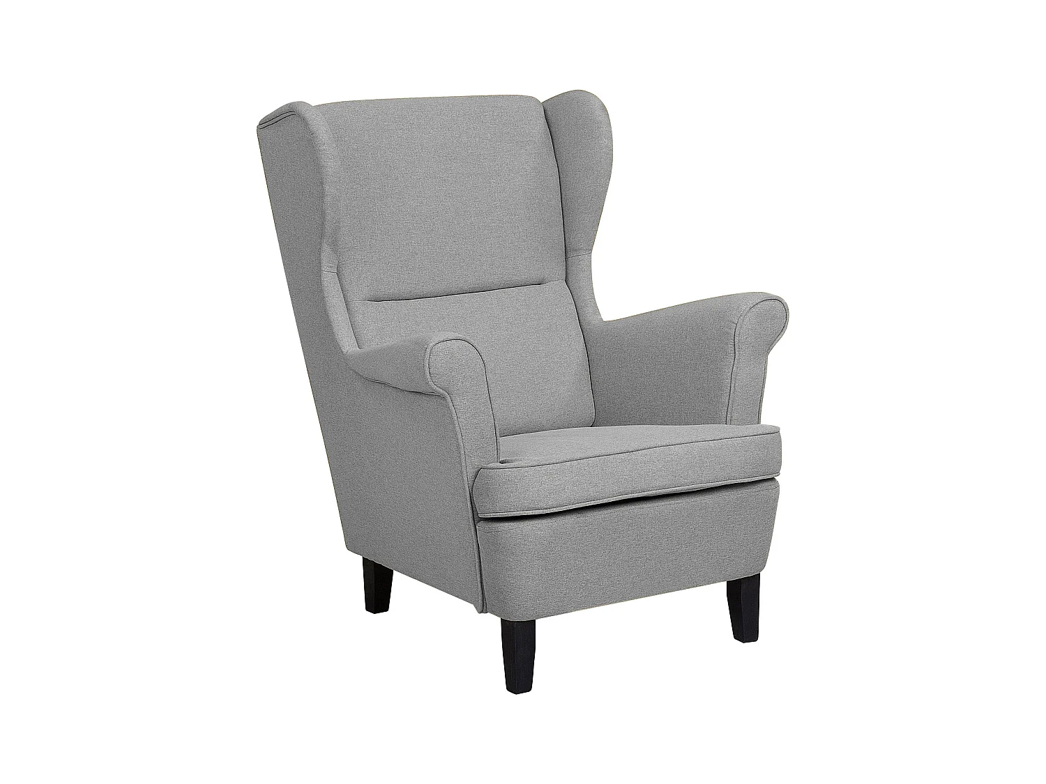 Fauteuil à oreilles ABSON Tissu Gris