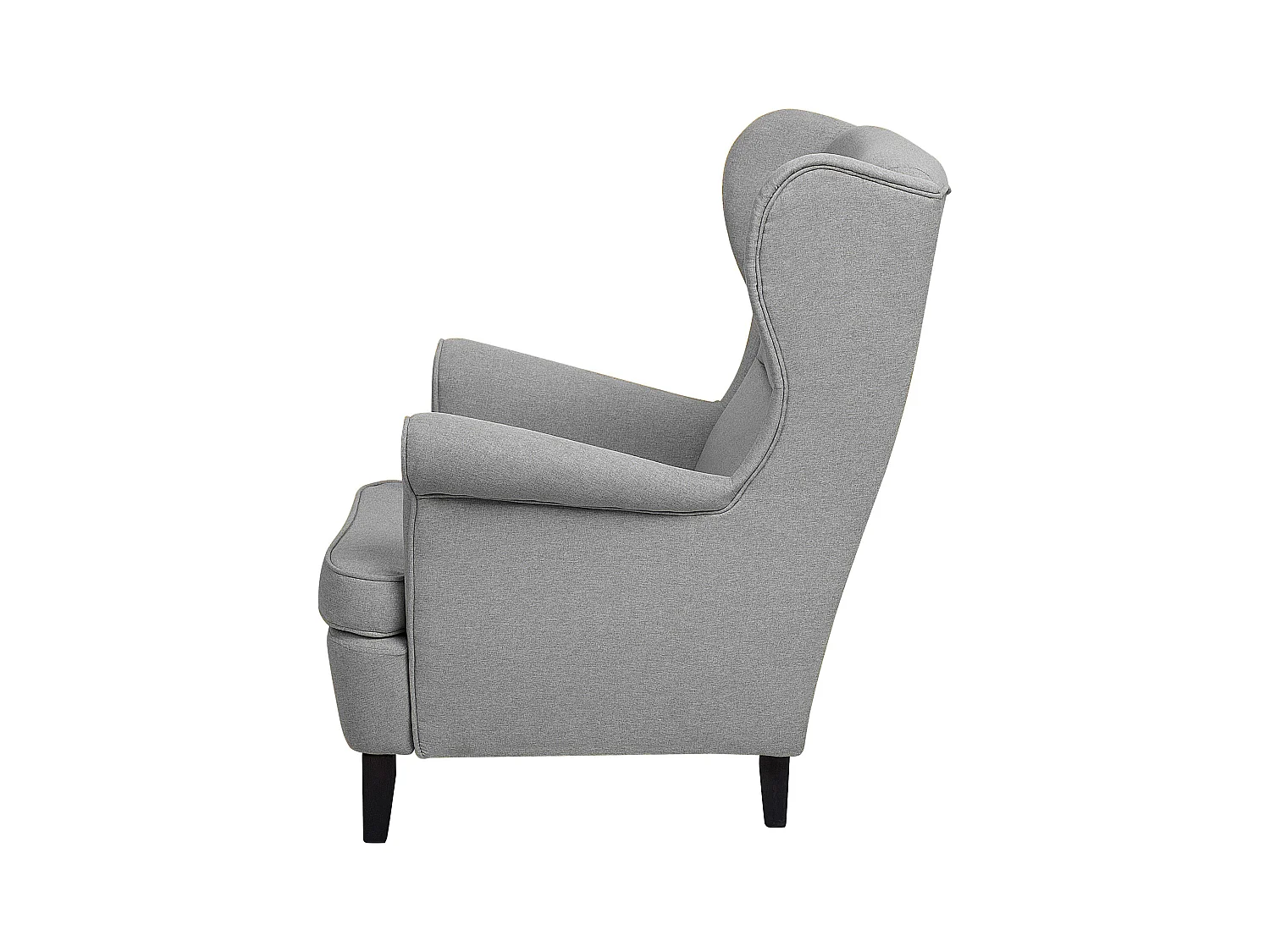 Fauteuil à oreilles ABSON Tissu Gris