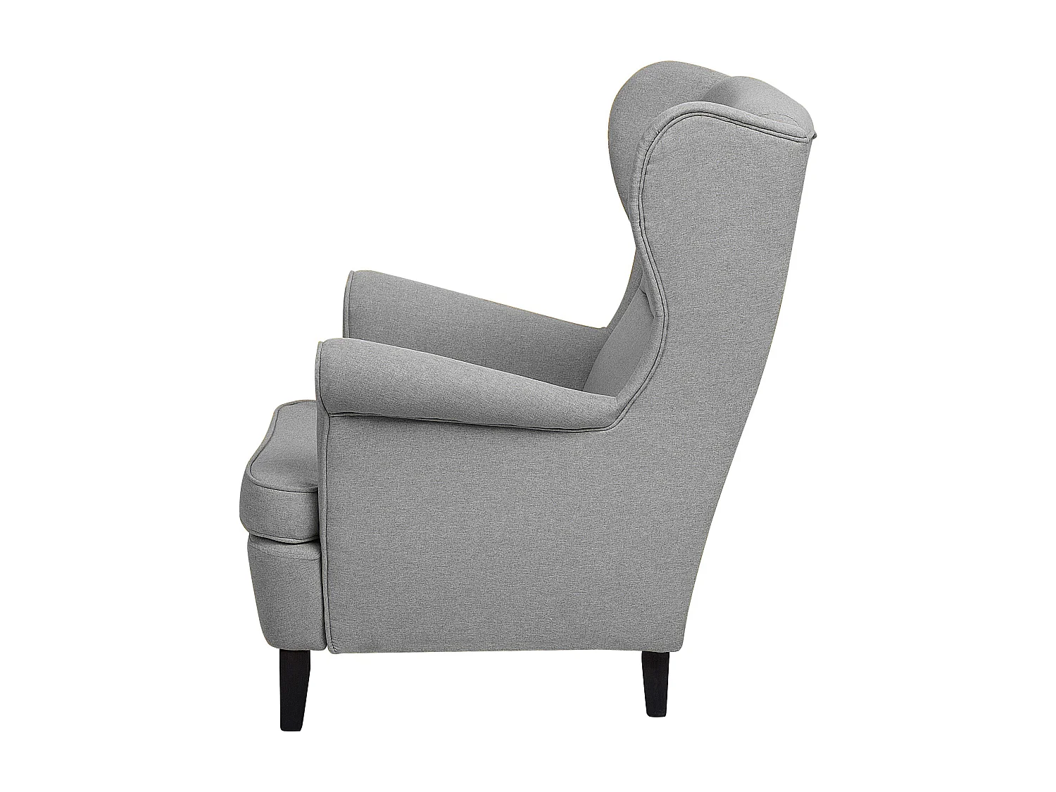 Poltrona Wingback ABSON Tessuto Grigio