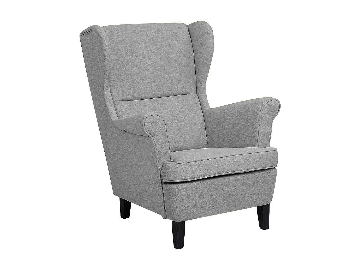 Poltrona Wingback ABSON Tessuto Grigio