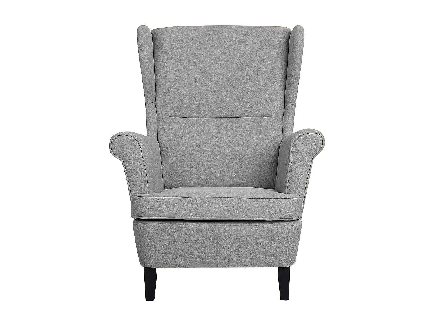 Poltrona Wingback ABSON Tessuto Grigio