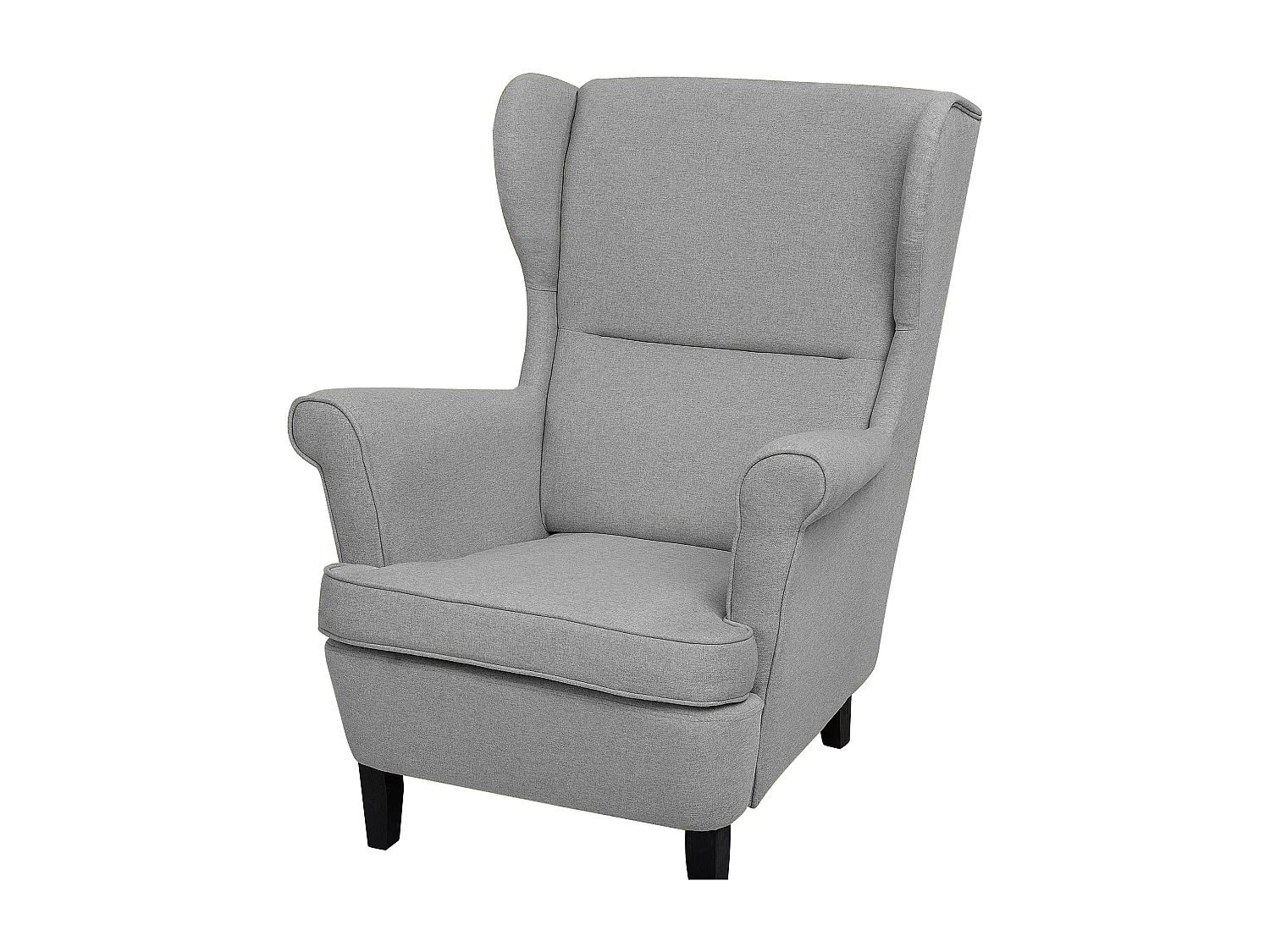 Poltrona Wingback ABSON Tessuto Grigio