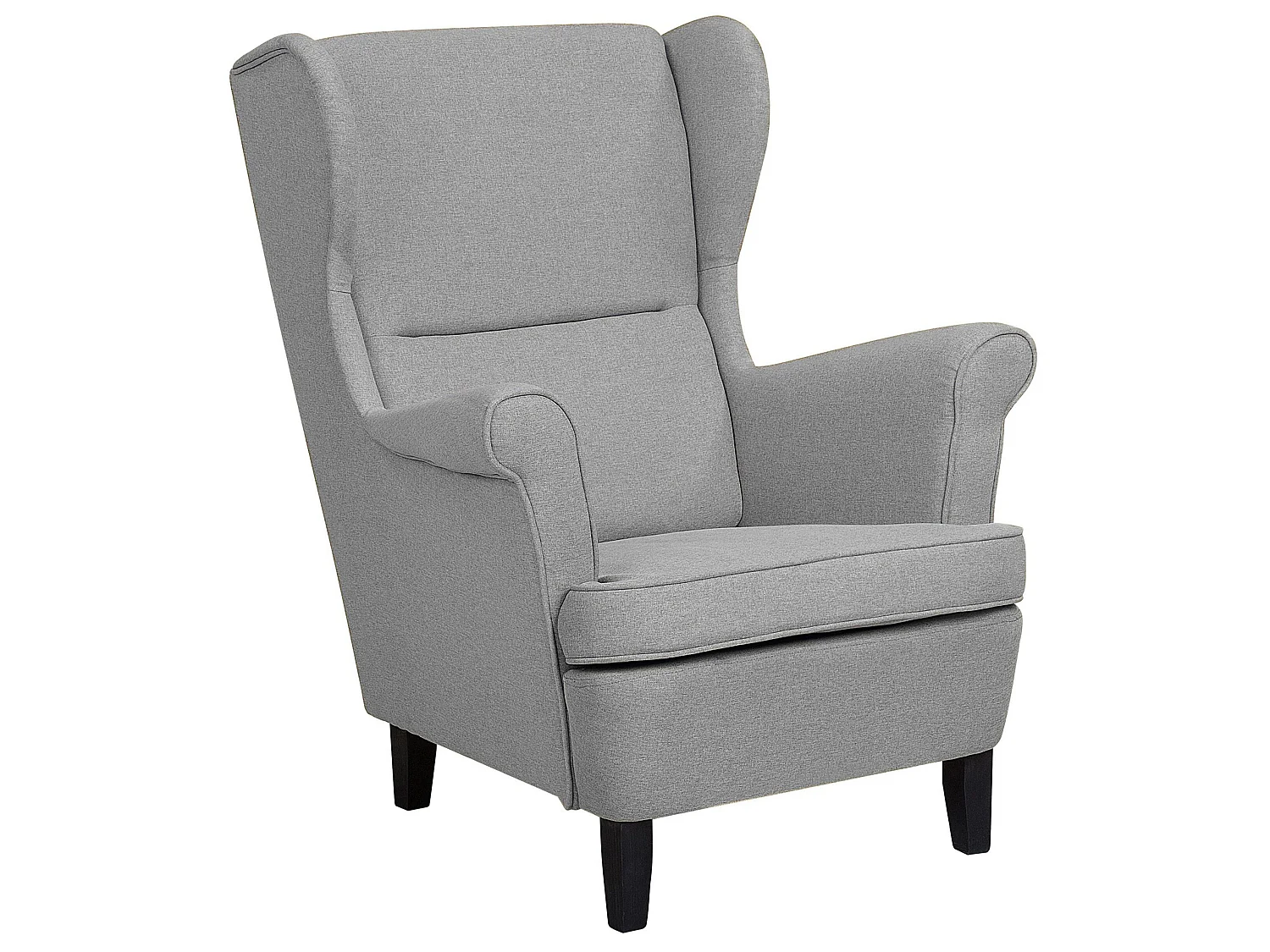 Fauteuil à oreilles ABSON Tissu Gris