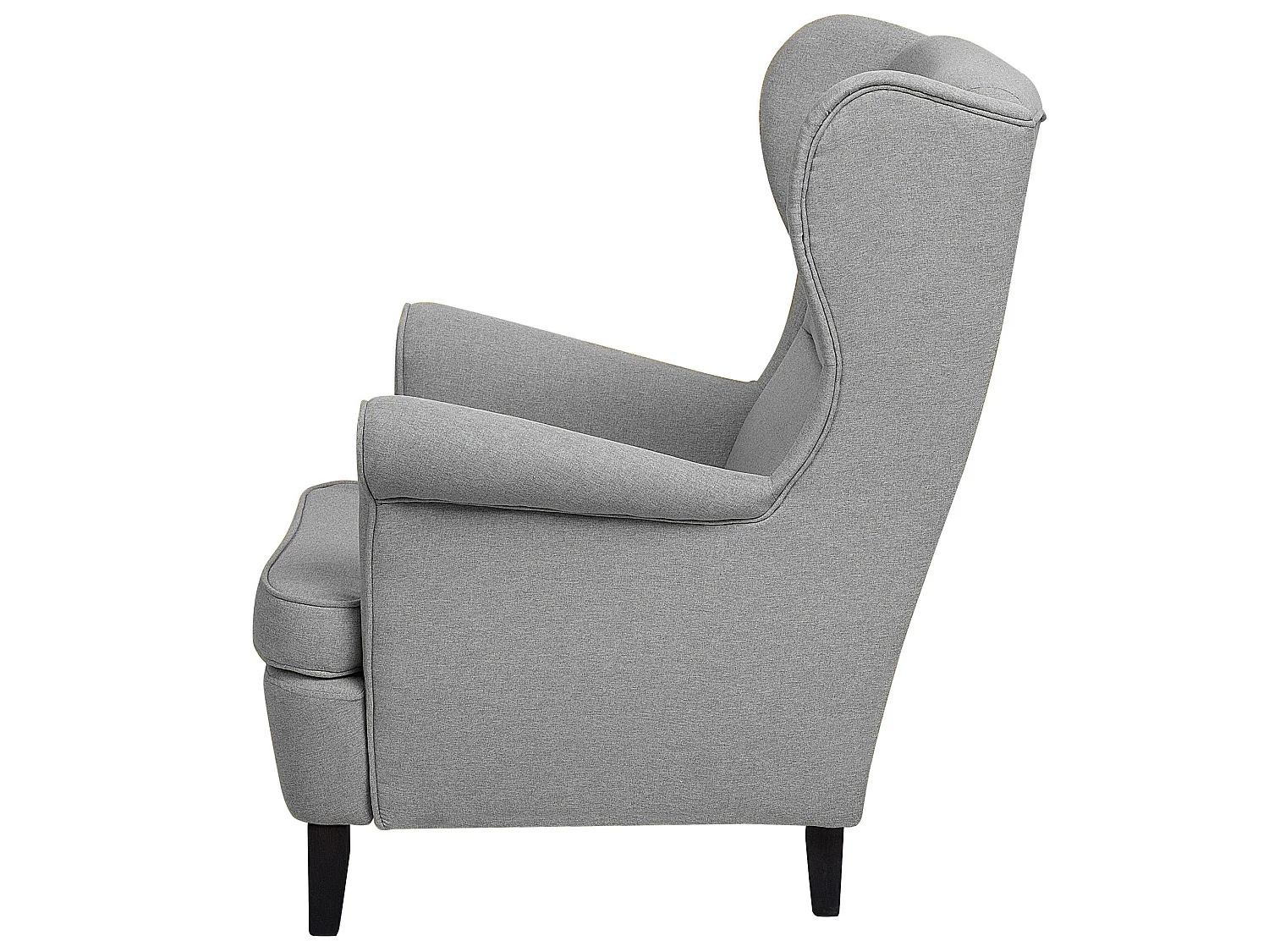 Fauteuil à oreilles ABSON Tissu Gris