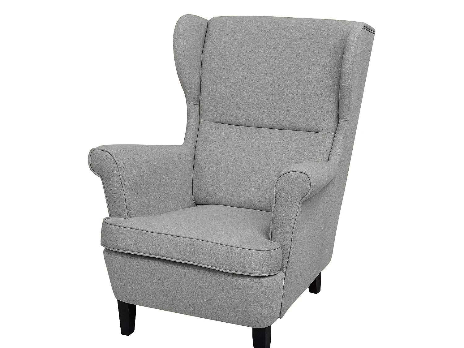Fauteuil à oreilles ABSON Tissu Gris