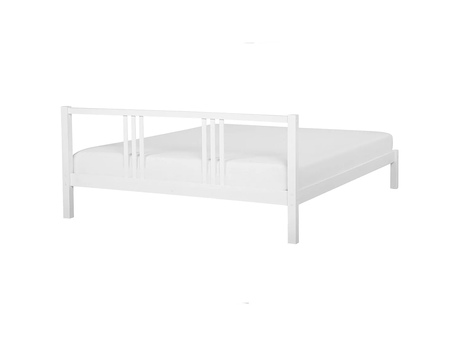 Bed Pine Wood VANNES 180 x 200 cm (EU Super King) White
