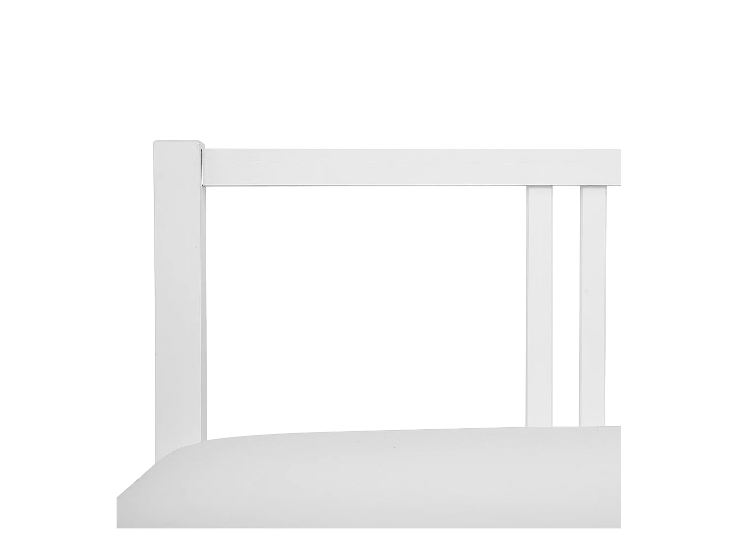 Lit avec sommier Bois de pin VANNES 160 x 200 cm Blanc