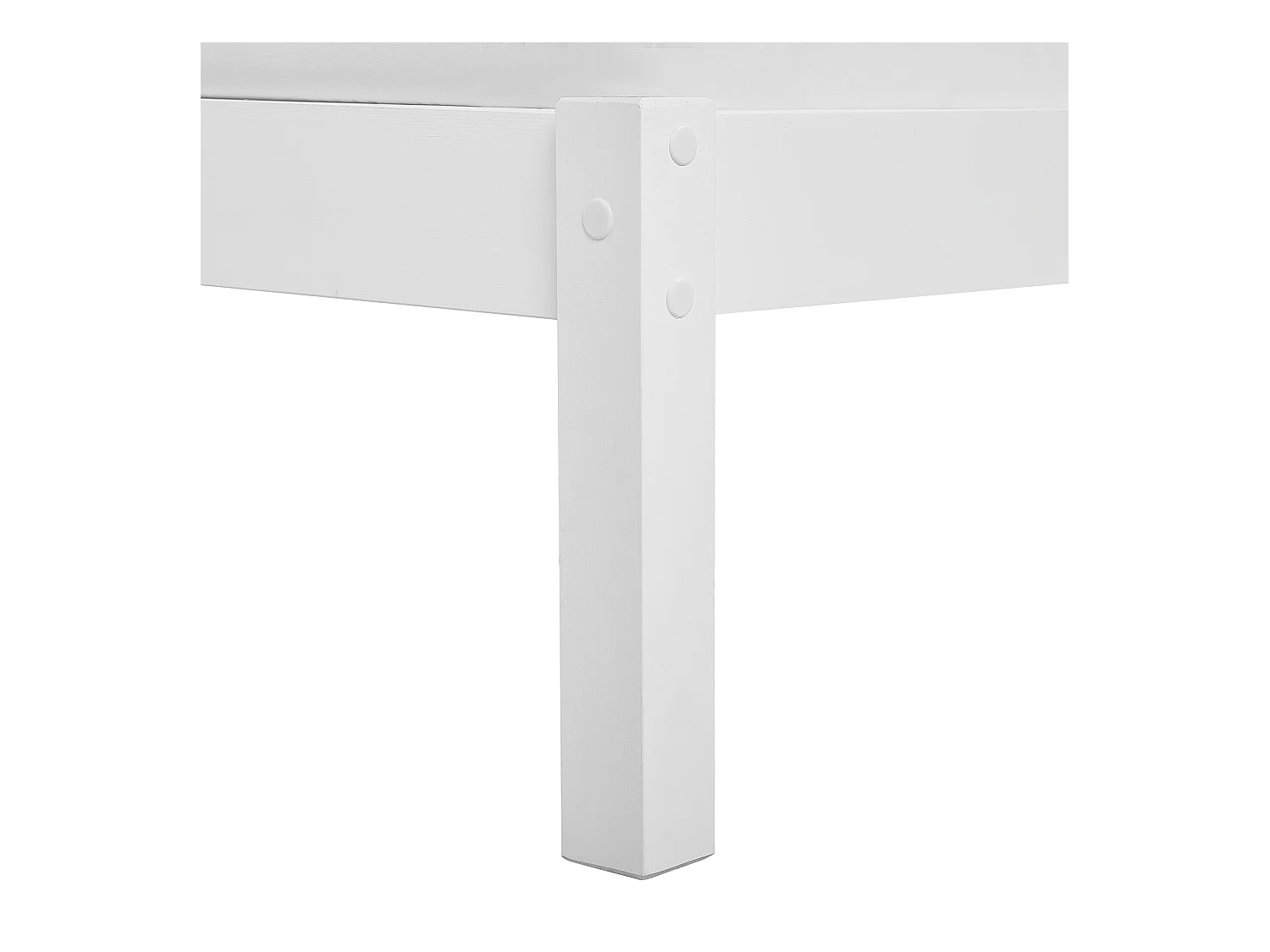 Lit avec sommier Bois de pin VANNES 160 x 200 cm Blanc