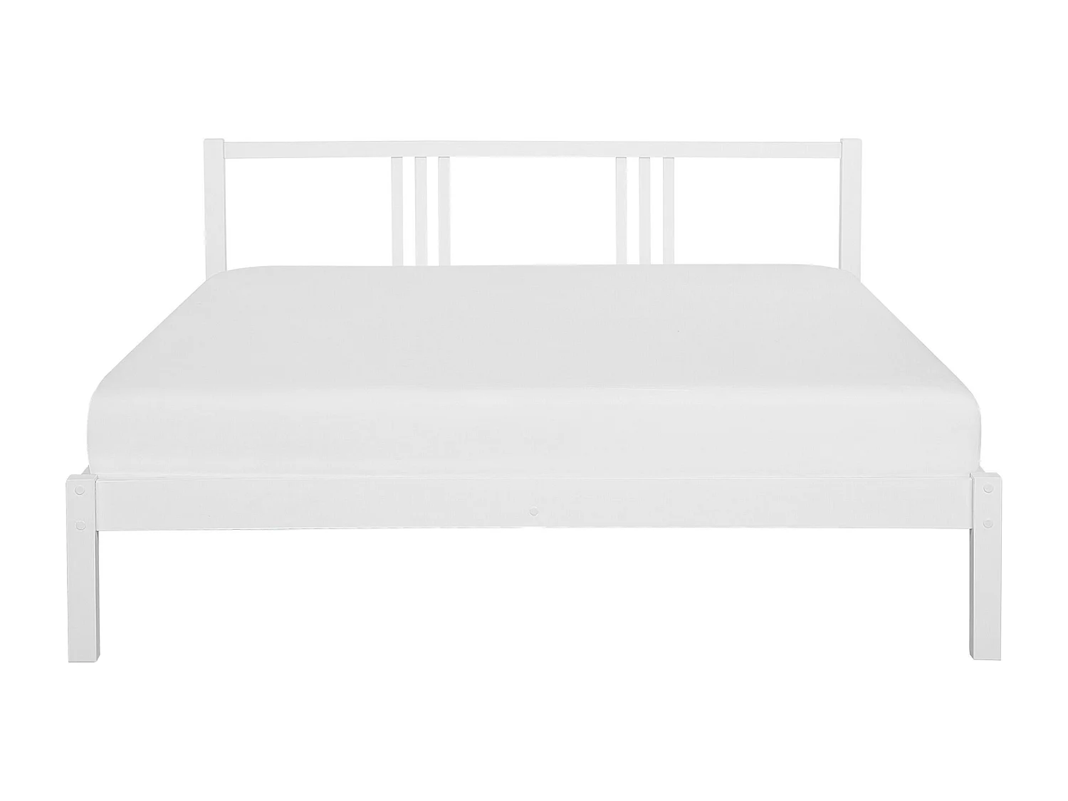 Bed Dennenhout VANNES 160 x 200 cm Wit