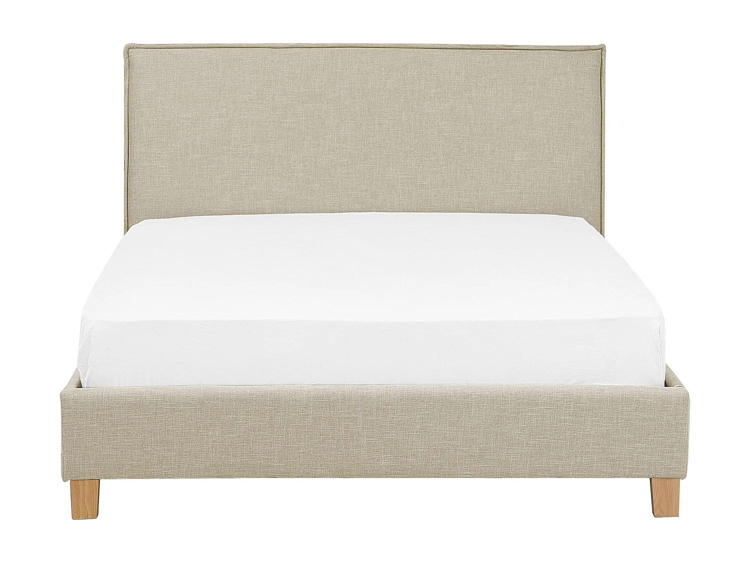 Lit avec sommier Tissu SENNEZ 140 x 200 cm Beige