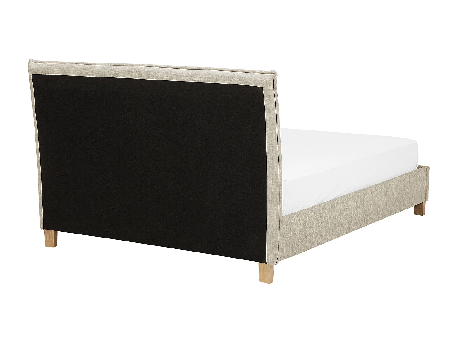 Lit avec sommier Tissu SENNEZ 140 x 200 cm Beige
