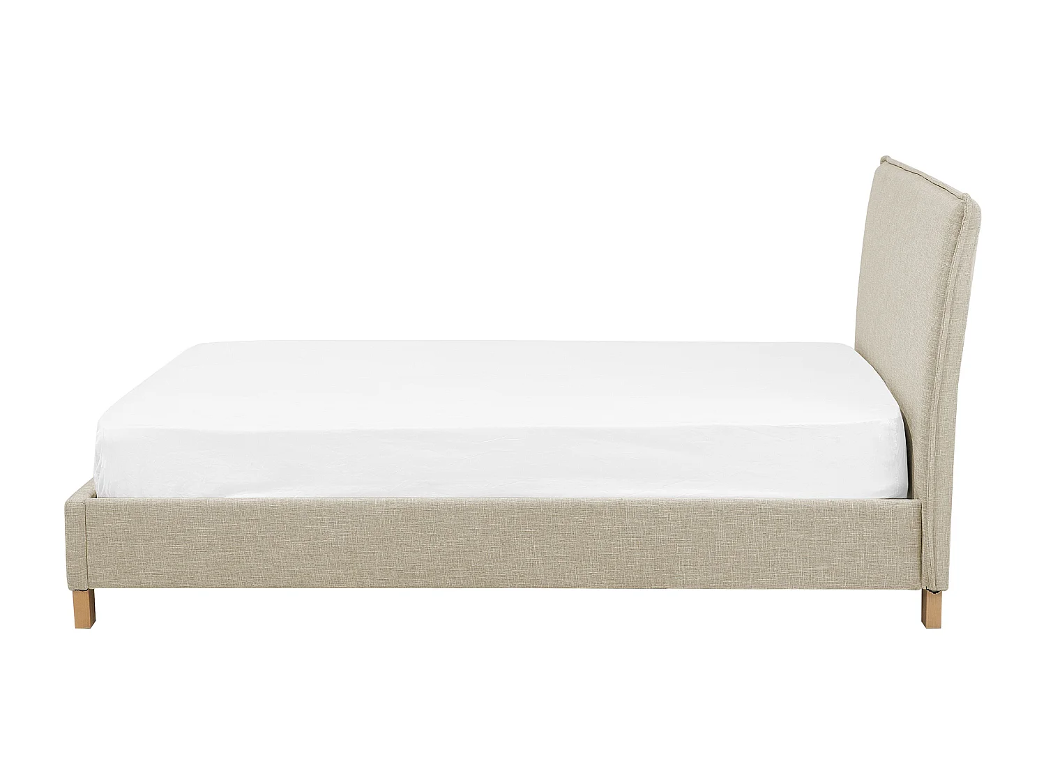 Lit avec sommier Tissu SENNEZ 140 x 200 cm Beige