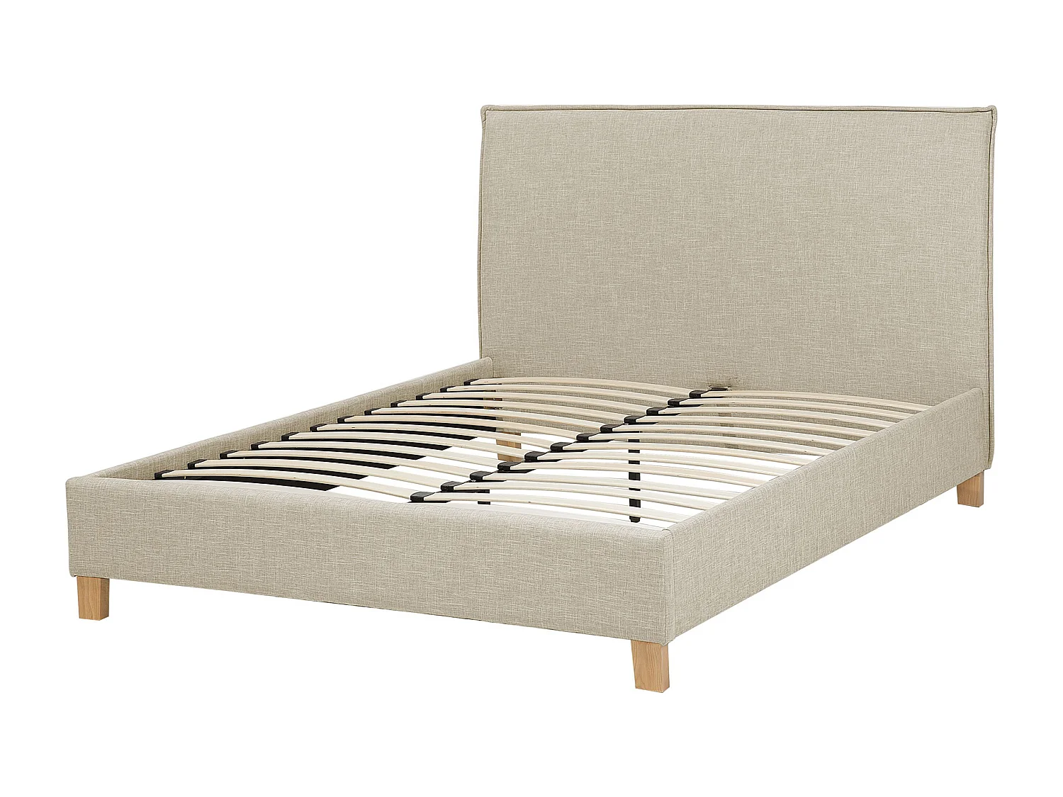 Lit avec sommier Tissu SENNEZ 140 x 200 cm Beige